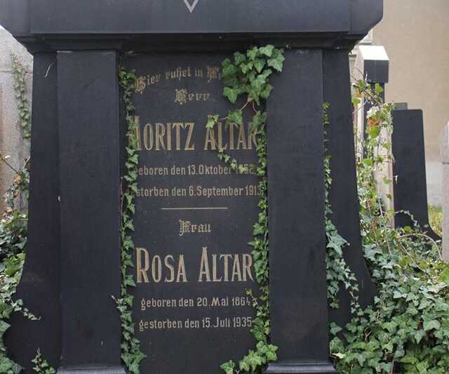 Zde odpočívají Rosa a Moritz Altar