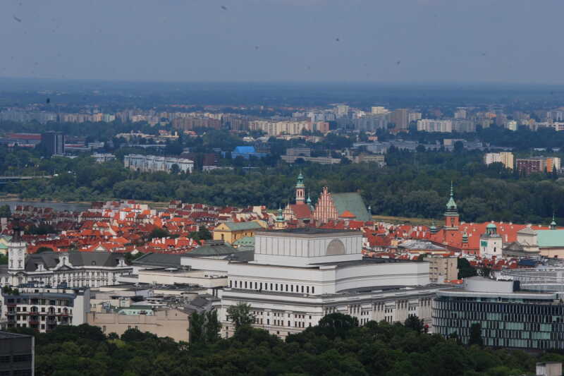 Varšava z oken Paláce vědy a kultury