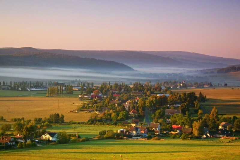 Pohled na město z  rozhledny