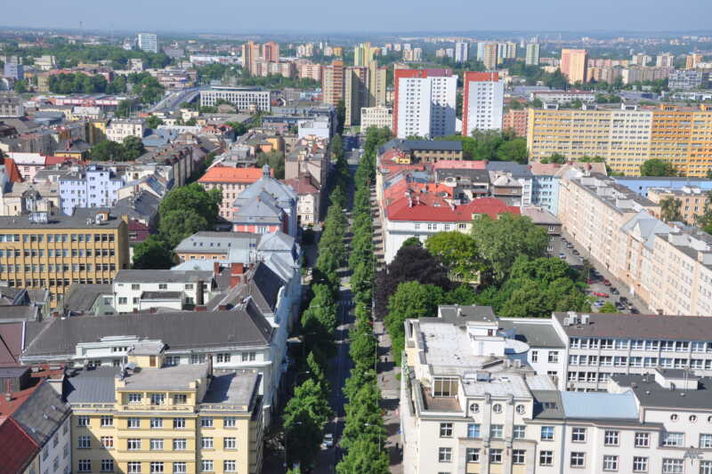 Ostrava z radniční věže - černá? Kdeže!!!