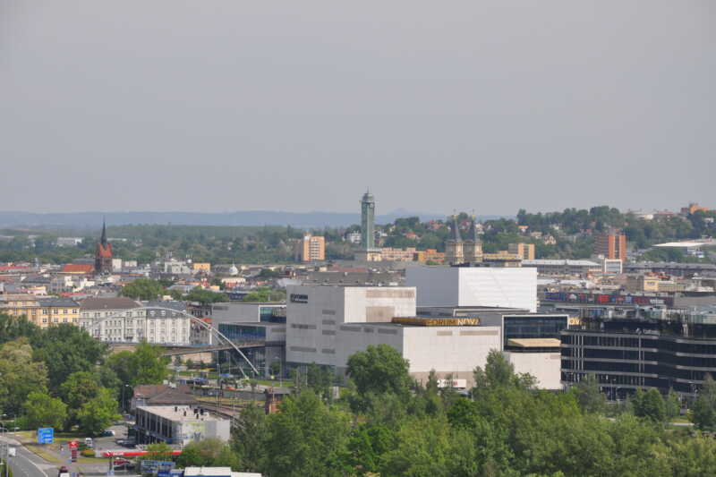 Radniční věž z věže dolu Hlubina